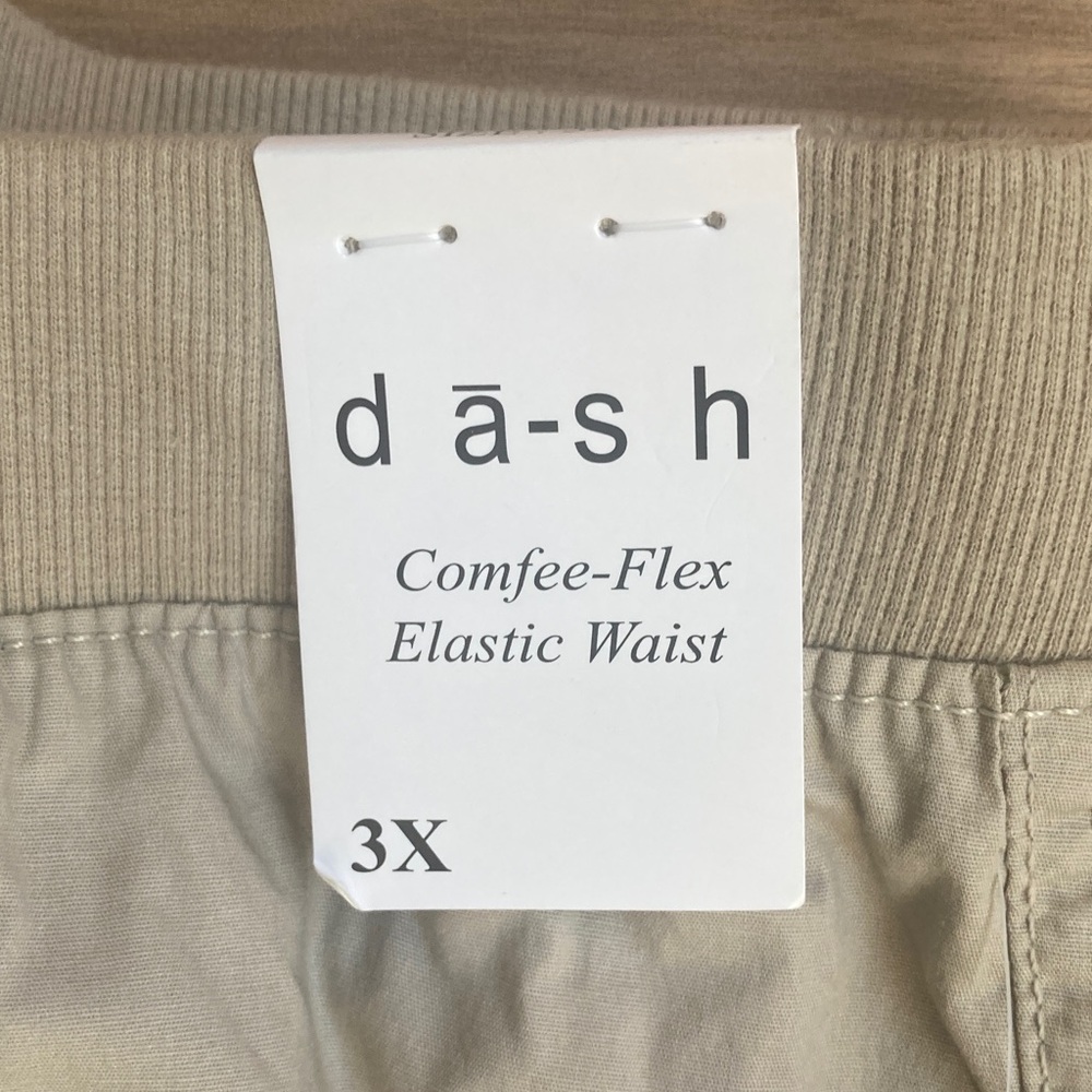 Dash tan Taylor Capri comfort waist cargo pocket comfee flex elastic waist 3X - Picture 5 of 17